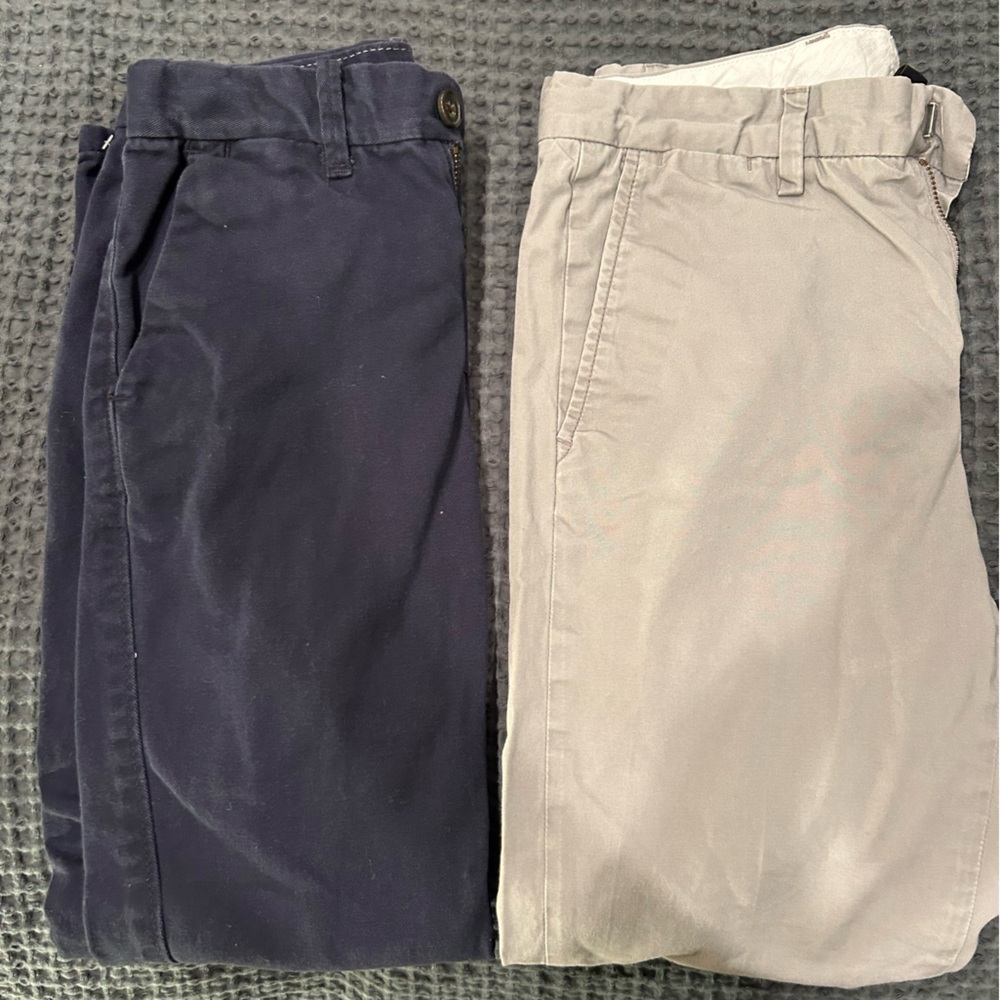 Bundle - Boys’ size 10 khakis, navy blue and grey.
